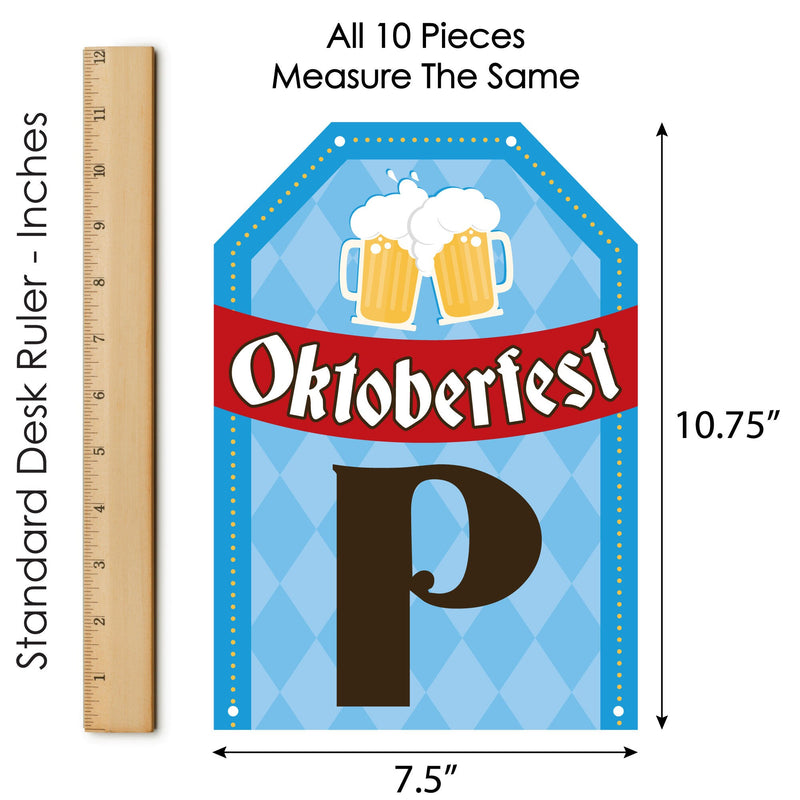 Oktoberfest - Hanging Vertical Paper Door Banners - German Beer Festival Wall Decoration Kit - Indoor Door Decor