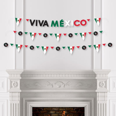 Viva Mexico - Mexican Independence Day Party Letter Banner Decoration - 36 Banner Cutouts and Viva Mexico Banner Letters