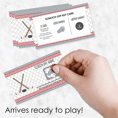 Shoots & Scores! - Hockey - Party Game Scratch Off Cards - 22 ct