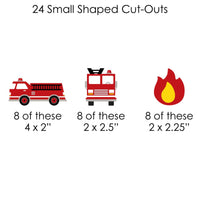 Fired Up Fire Truck - Firefighter Firetruck Baby Shower or Birthday Party DIY Decorations - Clothespin Garland Banner - 44 Pieces