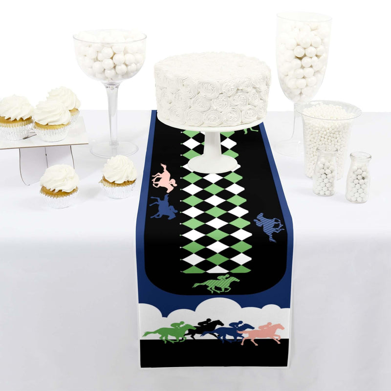 Kentucky Horse Derby - Petite Horse Race Party Paper Table Runner - 12" x 60"