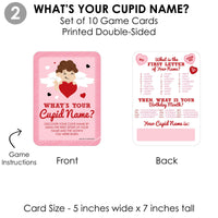 Conversation Hearts - 4 Valentine's Day Games - 10 Cards Each - A-Z, Alphabet Code, What's Your Cupid Name and Photo Scavenger Hunt - Gamerific Bundle