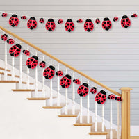 Happy Little Ladybug - Baby Shower or Birthday Party DIY Decorations - Clothespin Garland Banner - 44 Pieces