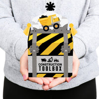 Dig It - Construction Party Zone - Treat Box Party Favors - Baby Shower or Birthday Party Goodie Gable Boxes - Set of 12