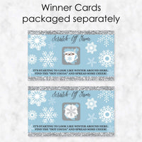 Winter Wonderland - Snowflake Holiday Party and Winter Wedding Game Scratch Off Cards - 22 Count