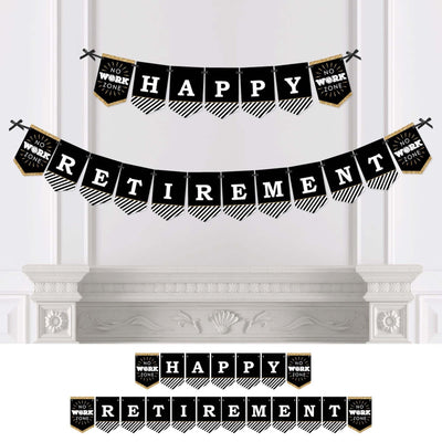 Happy Retirement - Retirement Party Bunting Banner and Decorations