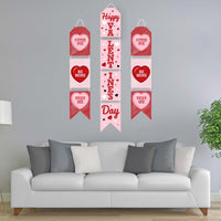 Conversation Hearts - Hanging Vertical Paper Door Banners - Valentine's Day Party Wall Decoration Kit - Indoor Door Decor