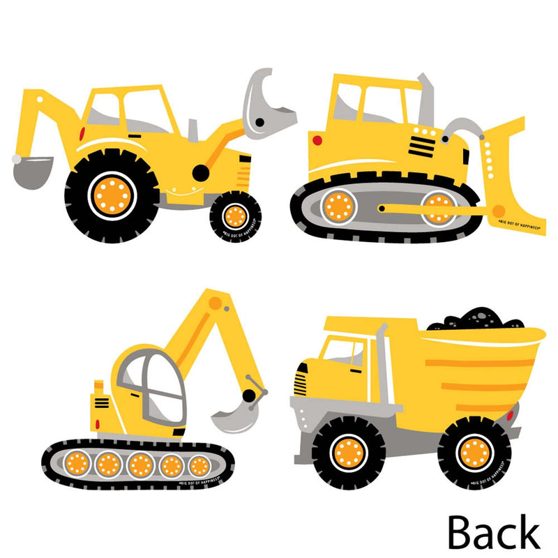 Dig It - Construction Party Zone - Dump Truck Bulldozer Backhoe Excavator Decorations DIY Baby Shower or Birthday Party Essentials - Set of 20