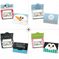 Assorted Holiday Cards - Set of 8 Christmas Money And Gift Card Holders