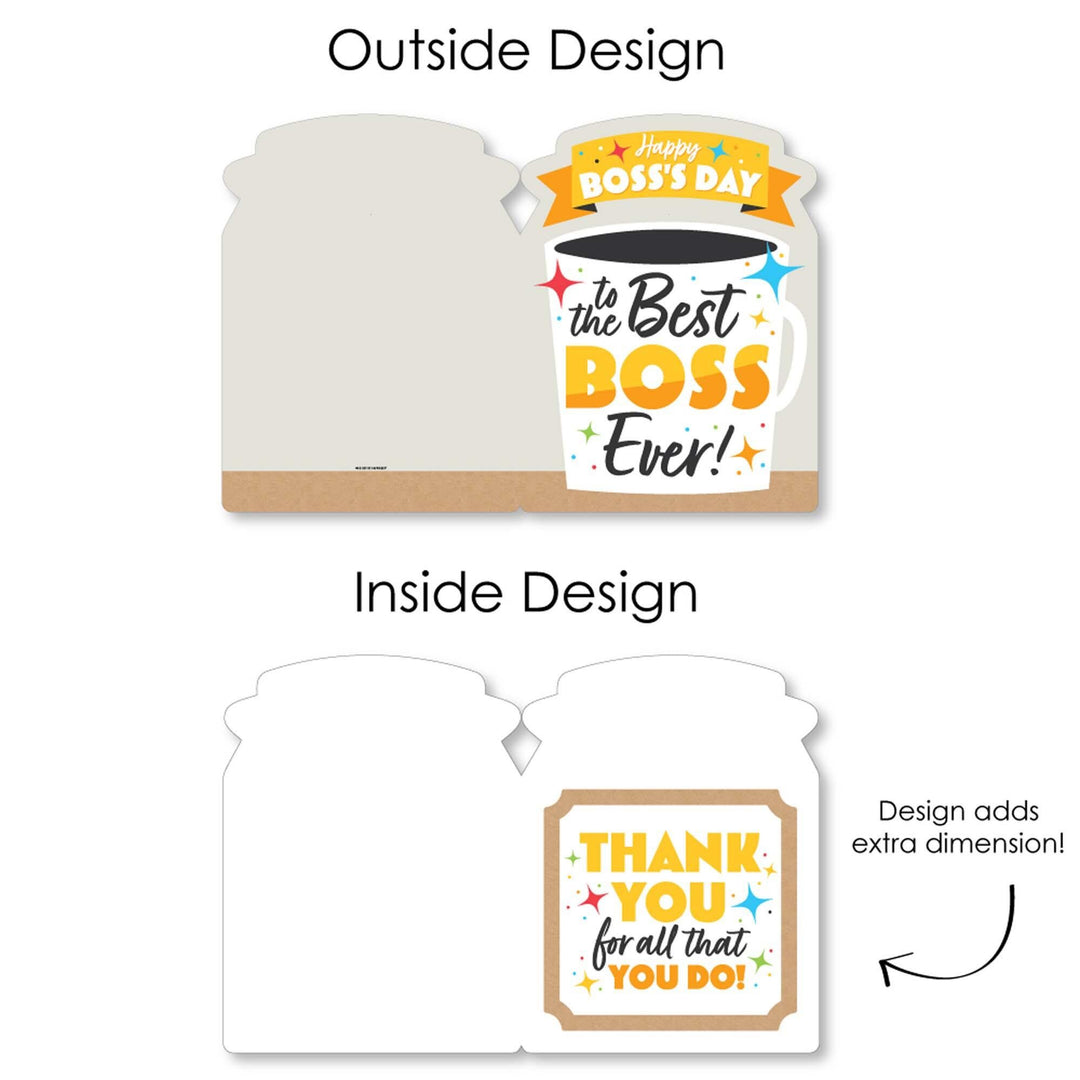 Happy Boss's Day - Best Boss Ever Giant Greeting Card - Big Shaped Jumborific Card - 16.5 x 22 inches