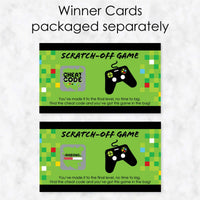 Game Zone - Pixel Video Game Party or Birthday Party Game Scratch Off Cards - 22 ct