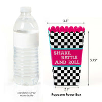 50's Sock Hop - 1950s Rock N Roll Party Favor Popcorn Treat Boxes - Set of 12