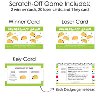 Taco 'Bout Fun - Mexican Fiesta Game Scratch Off Cards - 22 ct