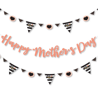 Best Mom Ever - Mother's Day Letter Banner Decoration - 36 Banner Cutouts and Happy Mother's Day Banner Letters