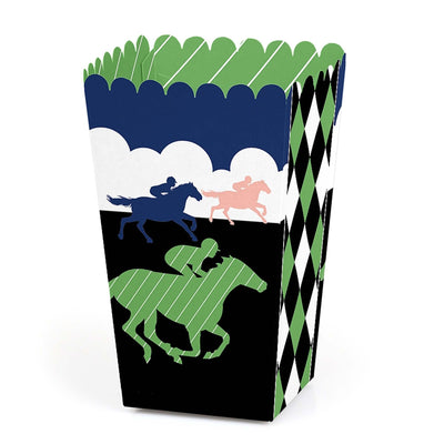 Kentucky Horse Derby - Horse Race Party Favor Popcorn Treat Boxes - Set of 12