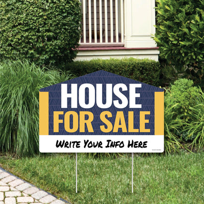 House For Sale Sign - Yard Sign Lawn Decorations - Party Yardy Sign