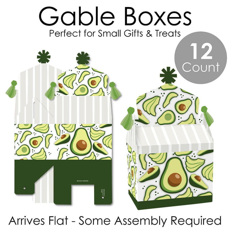 Hello Avocado - Treat Box Party Favors - Fiesta Party Goodie Gable Boxes - Set of 12
