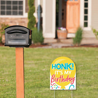 Honk, It's My Birthday - Outdoor Lawn Sign - Birthday Party Parade Yard Sign - 1 Piece