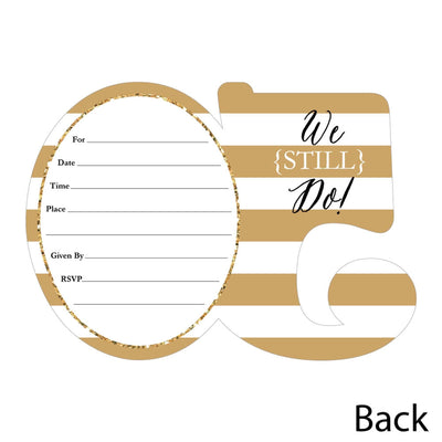 We Still Do - 50th Wedding Anniversary - Shaped Fill-In Invitations - Anniversary Party Invitation Cards with Envelopes - Set of 12