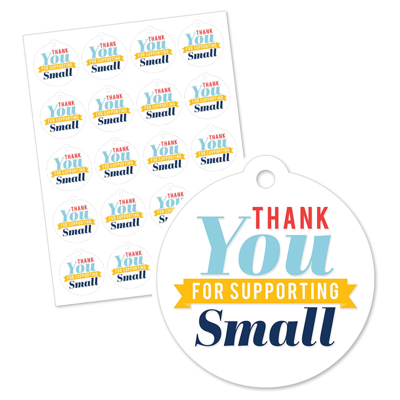 Support Small Business - Thank You Favor Gift Tags (Set of 20)