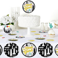 NYC Cityscape - New York City Party Giant Circle Confetti - Party Decorations - Large Confetti 27 Count