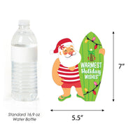 Tropical Christmas - Santa, Snowman, Palm Tree Decorations DIY Beach Santa Holiday Party Essentials - Set of 20