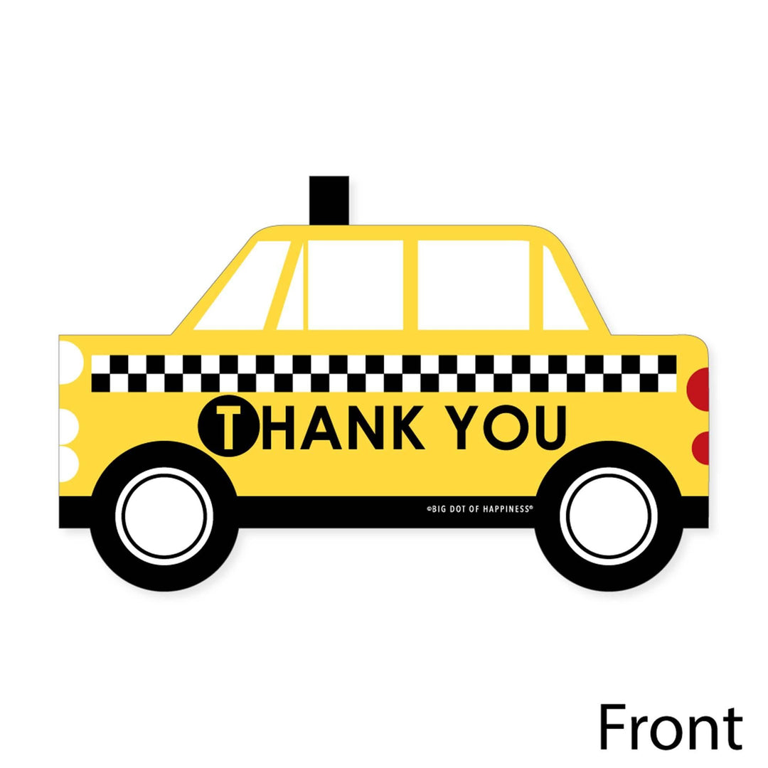 NYC Cityscape - Shaped Thank You Cards - New York City Party Thank You Note Cards with Envelopes - Set of 12