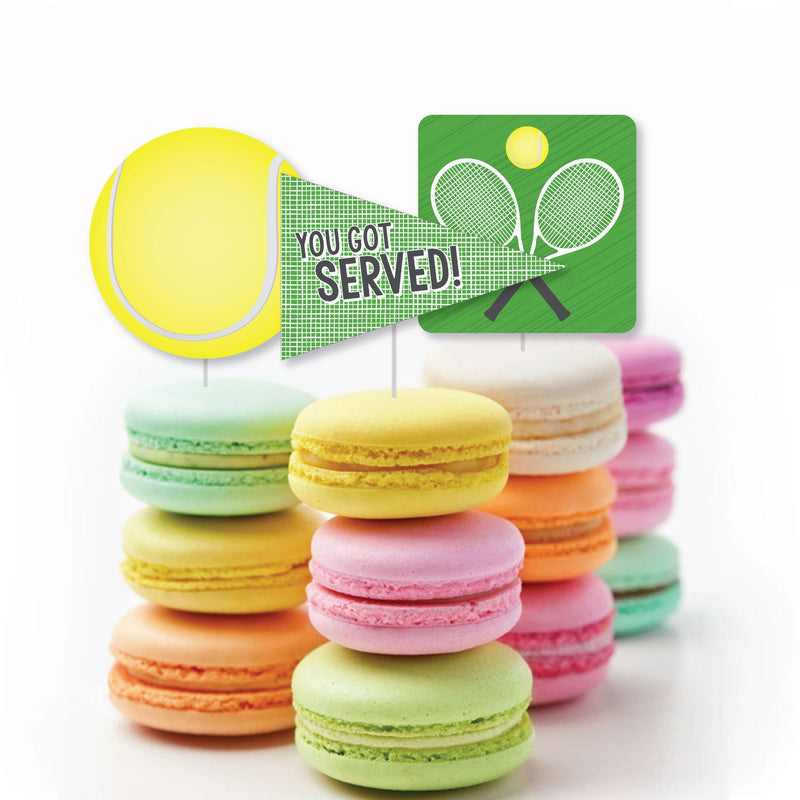 You Got Served - Tennis - DIY Shaped Baby Shower or Birthday Party Cut-Outs - 24 ct