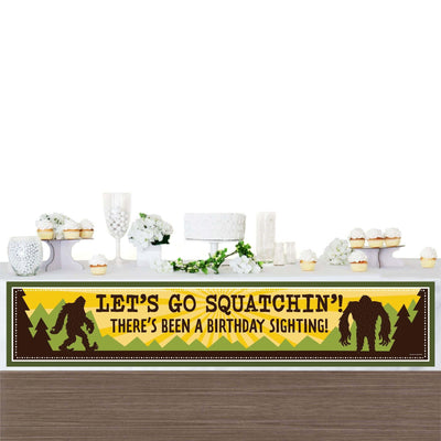 Sasquatch Crossing - Bigfoot Happy Birthday Party Banner