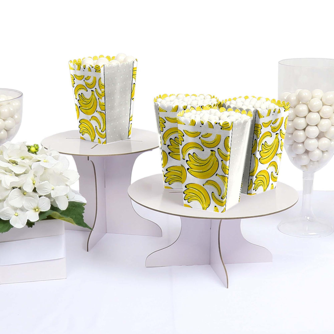 Let's Go Bananas - Tropical Party Favor Popcorn Treat Boxes - Set of 12