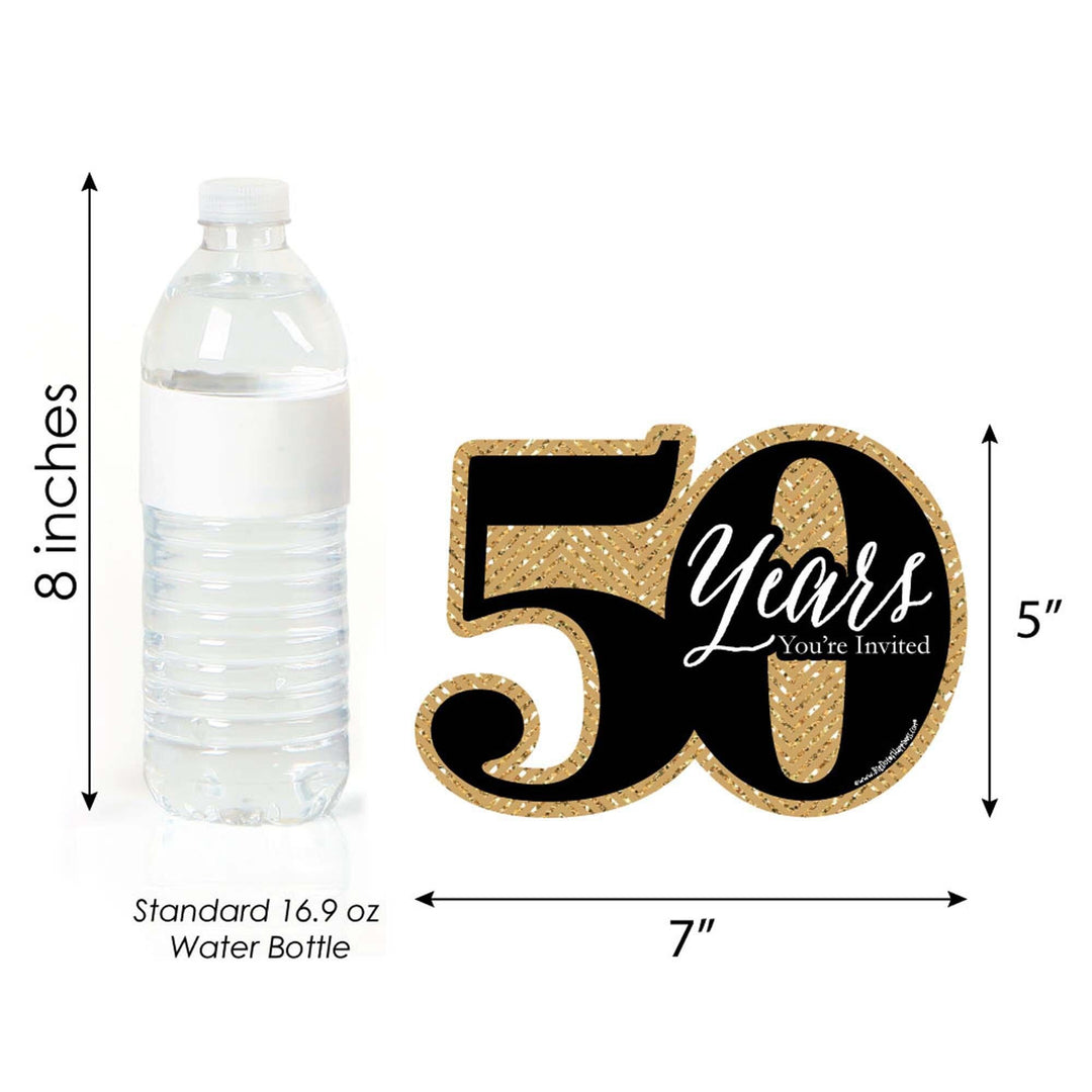 We Still Do - 50th Wedding Anniversary - Shaped Fill-In Invitations - Anniversary Party Invitation Cards with Envelopes - Set of 12