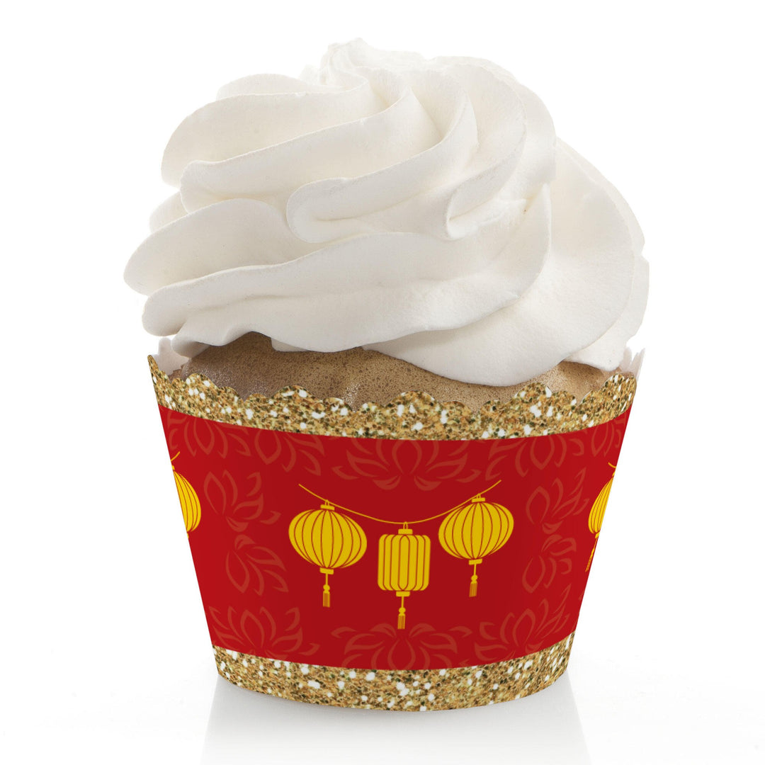 Chinese New Year - Lunar New Year Party Decorations - Party Cupcake Wrappers - Set of 12