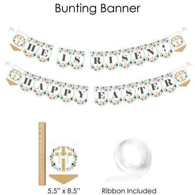 Religious Easter - Christian Holiday Party Supplies - Banner Decoration Kit - Fundle Bundle