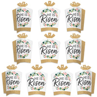Religious Easter - Table Decorations - Christian Holiday Party Fold and Flare Centerpieces - 10 Count