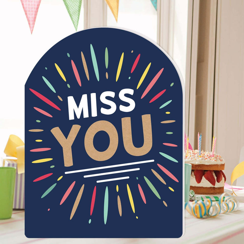 Miss You - Going Away Giant Greeting Card - Big Shaped Jumborific Card - 16.5 x 22 inches