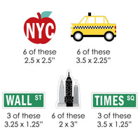 NYC Cityscape - DIY Shaped New York City Party Cut-Outs - 24 ct