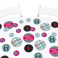 50's Sock Hop - 1950s Rock N Roll Giant Circle Confetti - Fifties Party Decorations - Large Confetti 27 Count