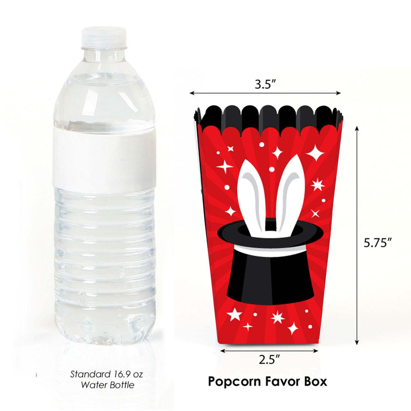 Ta-Da, Magic Show - Magical Birthday Party Favor Popcorn Treat Boxes - Set of 12