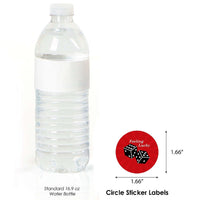 Las Vegas - Round Personalized Casino Party Circle Sticker Labels - 24 ct