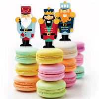Christmas Nutcracker - Dessert Cupcake Toppers - Holiday Party Clear Treat Picks - Set of 24