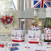Cheerio, London - Party Mini Favor Boxes - British UK Party Treat Candy Boxes - Set of 12