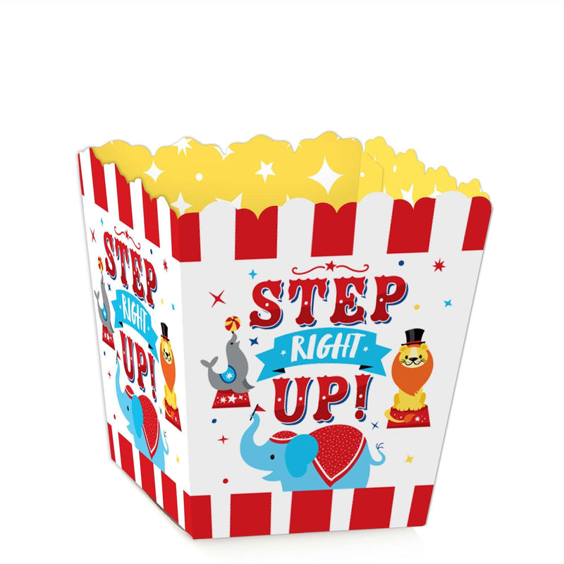 Carnival - Step Right Up Circus - Party Mini Favor Boxes - Carnival Themed Party Treat Candy Boxes - Set of 12
