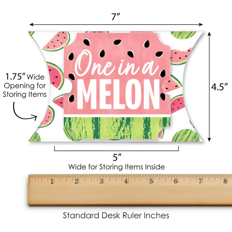 Sweet Watermelon - Favor Gift Boxes - Fruit Party Large Pillow Boxes - Set of 12