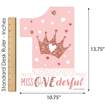 1st Birthday Little Miss Onederful - Outdoor Lawn Sign - Girl First Birthday Party Yard Sign - 1 Piece