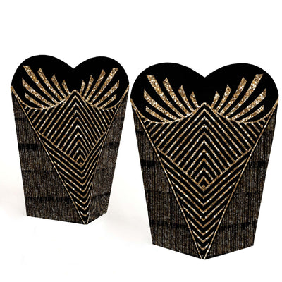 Roaring 20's - 1920s Art Deco Jazz Party Favors - Gift Heart Shaped Favor Boxes for Women - Set of 12