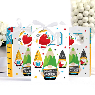School Gnomes - Teacher and Classroom Decorations Favor Boxes - Set of 12