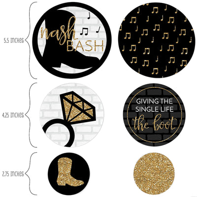 Nash Bash - Nashville Bachelorette Party Giant Circle Confetti - Party Decorations - Large Confetti 27 Count