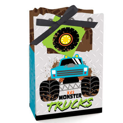 Smash and Crash - Monster Truck - Boy Birthday Party Favor Boxes - Set of 12