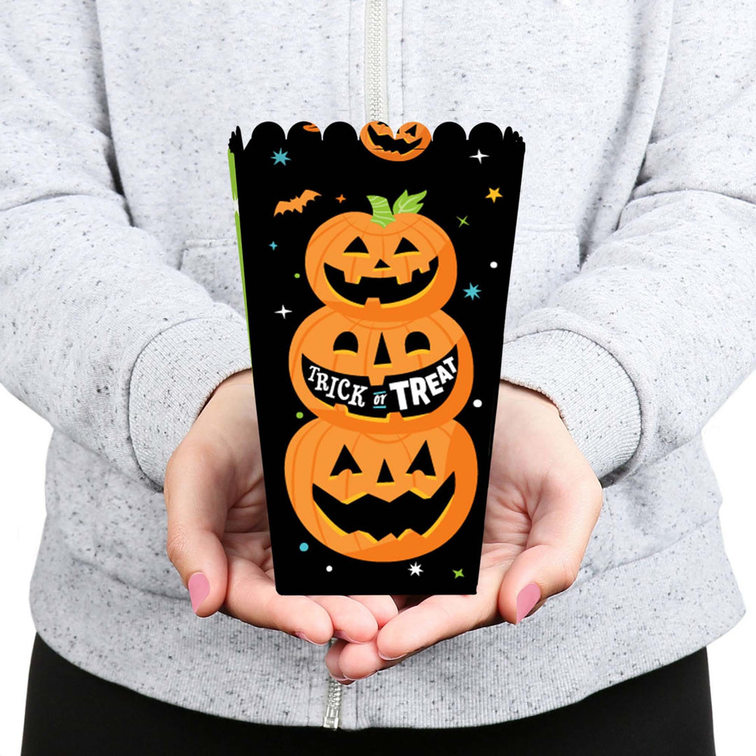 Jack-O'-Lantern Halloween - Kids Halloween Party Favor Popcorn Treat Boxes - Set of 12