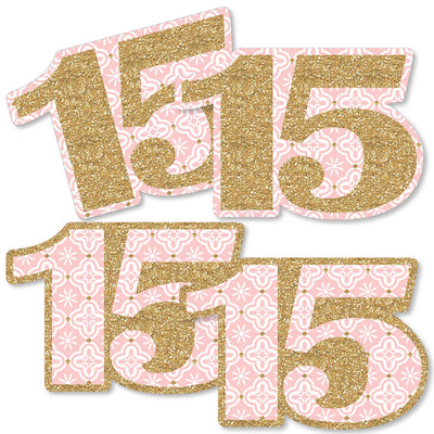 Mis Quince Anos - Decorations DIY Quinceanera Sweet 15 Birthday Party Essentials - Set of 20
